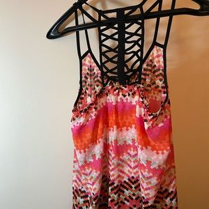 Takara Multi Color Razor Back Sheer Top